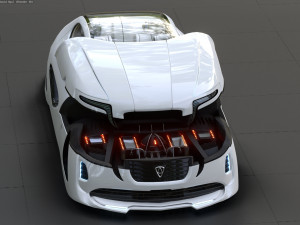 Affekta X-Fusion S2 BEST FUTURISTIC SCI-FI CYBER concept car Low-poly 3D मॉडल
