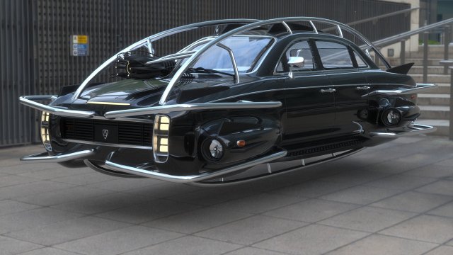 Affekta 300 Concept oldtimer retro Cyberpunk HD 3D Модель .c4d .max .obj .3ds .fbx .stl .blend 