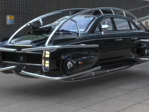 Affekta 300 Concept oldtimer retro Cyberpunk HD 3D Model