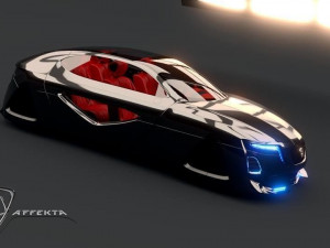 Affekta X-Fusion S1 Sci-Fi concept car BEST FUTURISTIC DESIGN Model 3D