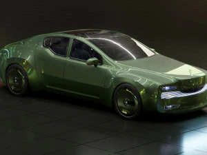 Affekta Luxuria 2022 Concept futuristic cyberpunk car BEST DESIGN 3D Model