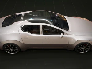 Affekta Luxuria 2022 Konsep mobil cyberpunk futuristik DESAIN TERBAIK Model 3D