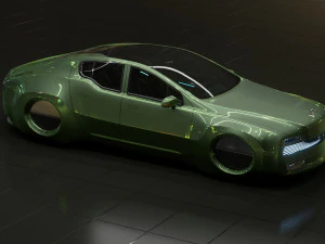 Affekta X-Luxuria BEST FUTURISTIC DESIGN cyberpunk concept car 3D Model