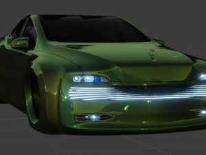 Affekta X-Luxuria BEST FUTURISTIC DESIGN cyberpunk concept car 3D Model