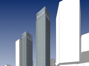 shopping mall and commercial office building 3D 모델