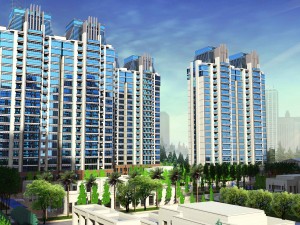 residential towers township 3D 모델