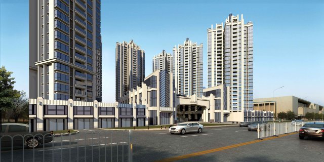 residential buildings layout 3D Model .c4d .max .obj .3ds .fbx .stl .blend 