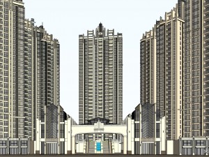 residential buildings layout 3D Model
