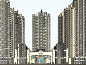 residential buildings layout 3D Model