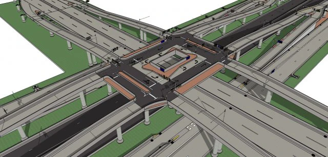 road and highway model 3D Model .c4d .max .obj .3ds .fbx .stl .blend 