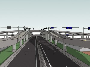 road and highway model 3D Model