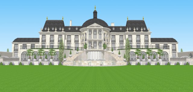 big villa casa 3Dモデル .c4d .max .obj .3ds .fbx .stl .blend 