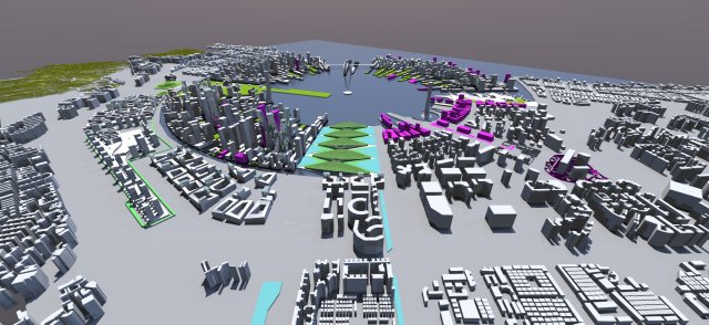 city planning townships 3D 模型 .c4d .max .obj .3ds .fbx .stl .blend 