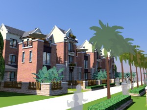 beautiful row house 3D मॉडल