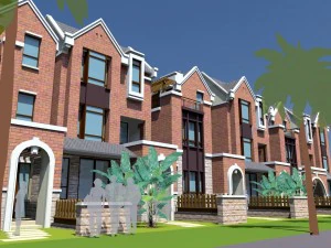 linda casa geminada Modelo 3D