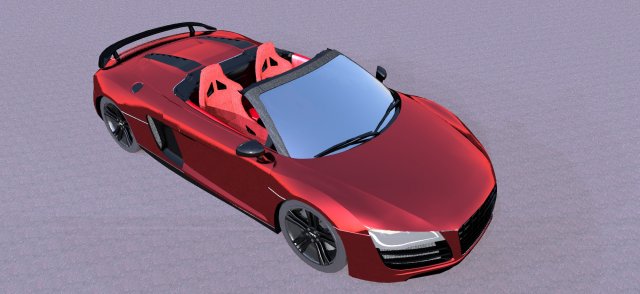 audi r8 sport car vr - ar - low-poly 3D Model .c4d .max .obj .3ds .fbx .stl .blend 