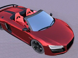 carro esporte audi r8 vr - ar - low-poly Modelo 3D