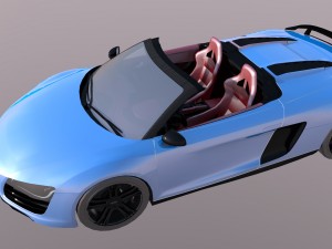 audi r8 sport car vr - ar - low-poly 3D Model