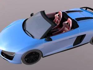 спортивний автомобіль audi r8 vr - ar - low-poly 3D Модель