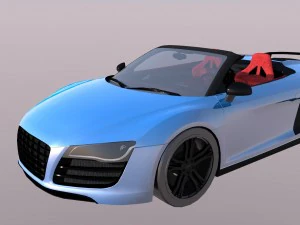 спортивний автомобіль audi r8 vr - ar - low-poly 3D Модель