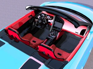 спортивний автомобіль audi r8 vr - ar - low-poly 3D Модель