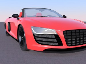 audi r8 sport car vr - ar - low-poly 3D Model