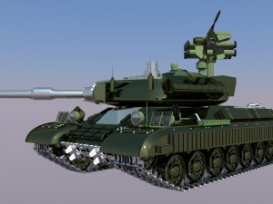 military battle tank Modèle 3D