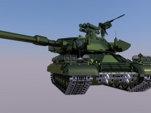 military battle tank Modèle 3D