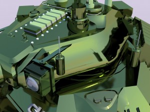 military battle tank Modèle 3D