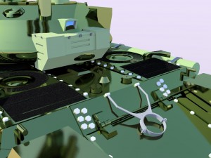 military battle tank Modèle 3D