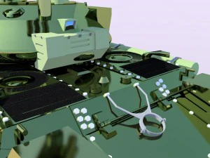 military battle tank 3D Model