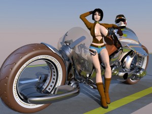 ci fi superbike 3D 모델