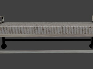old and rusted hospitalbed 3D Model