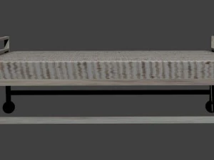 old and rusted hospitalbed 3D Model