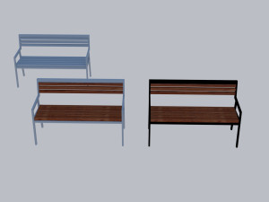 bench modern 3D-Modell