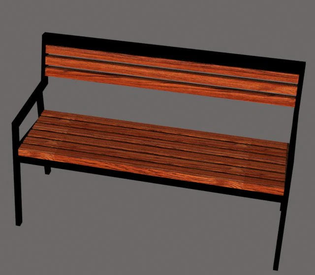 bench modern 3D Model .c4d .max .obj .3ds .fbx .stl .blend 