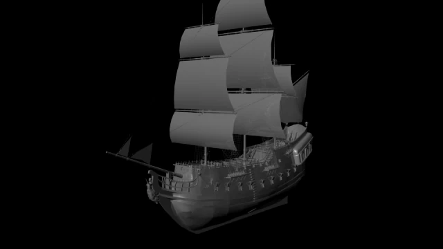 ship black pearl 3D Model .c4d .max .obj .3ds .fbx .stl .blend 