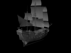 ship black pearl Model 3D