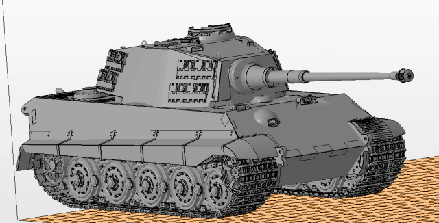 tiger ii knigstiger tank 3D Model .c4d .max .obj .3ds .fbx .stl .blend