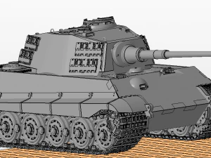 czołg tiger ii konigstiger Model 3D