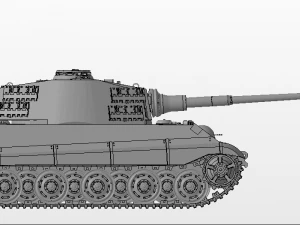 tiger ii knigstiger tank 3D Model