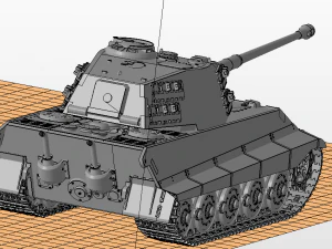 tiger ii knigstiger tank 3D Model