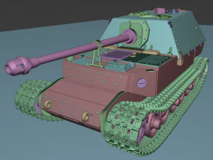 페르디난드 탱크 3D 프린트 모델