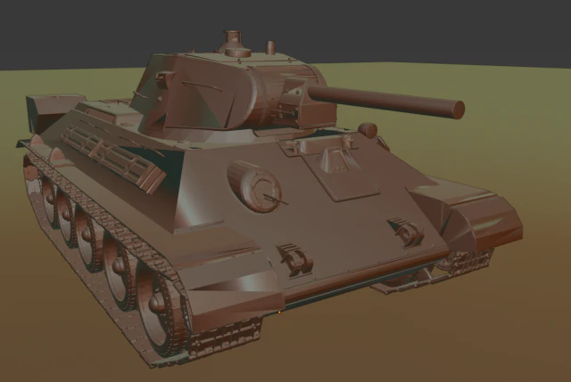 tanks t34-76 1941 3D Model .c4d .max .obj .3ds .fbx .stl .blend 