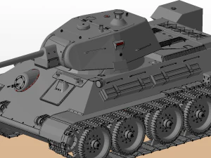 tanks t34-76 1941 3D Model
