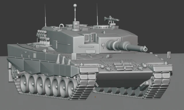 leopard 2 tanks 3D Model .c4d .max .obj .3ds .fbx .stl .blend