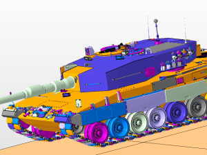 leopard 2 tanks Model 3D