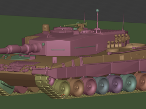 leopard 2 tanks Model 3D