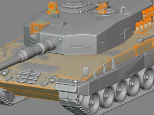 leopard 2 tanks Model 3D