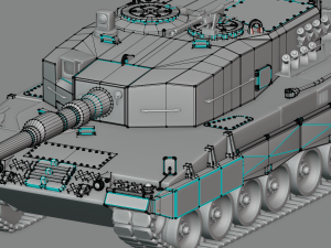 leopard 2 tanks Model 3D